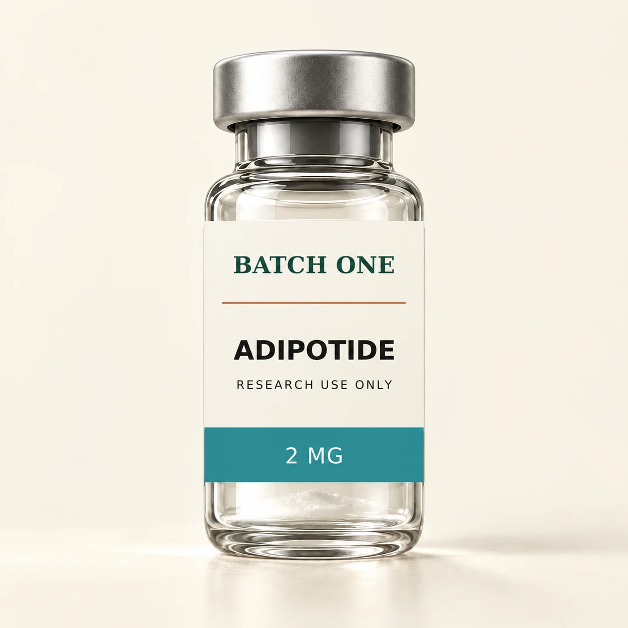 Illustrative BATCH ONE packaging: Adipotide/FTTP, 2 mg. Not a photograph of current stock.
