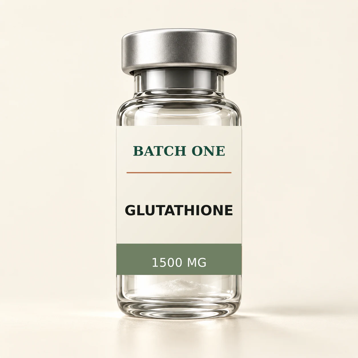 BATCH ONE GLUTATHIONE 1500 MG research material vial