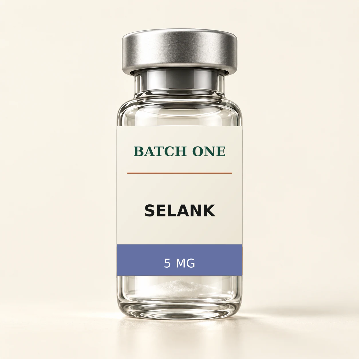 BATCH ONE SELANK 5 MG research material vial