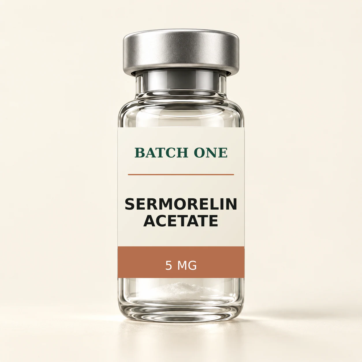 BATCH ONE SERMORELIN ACETATE 5 MG research material vial